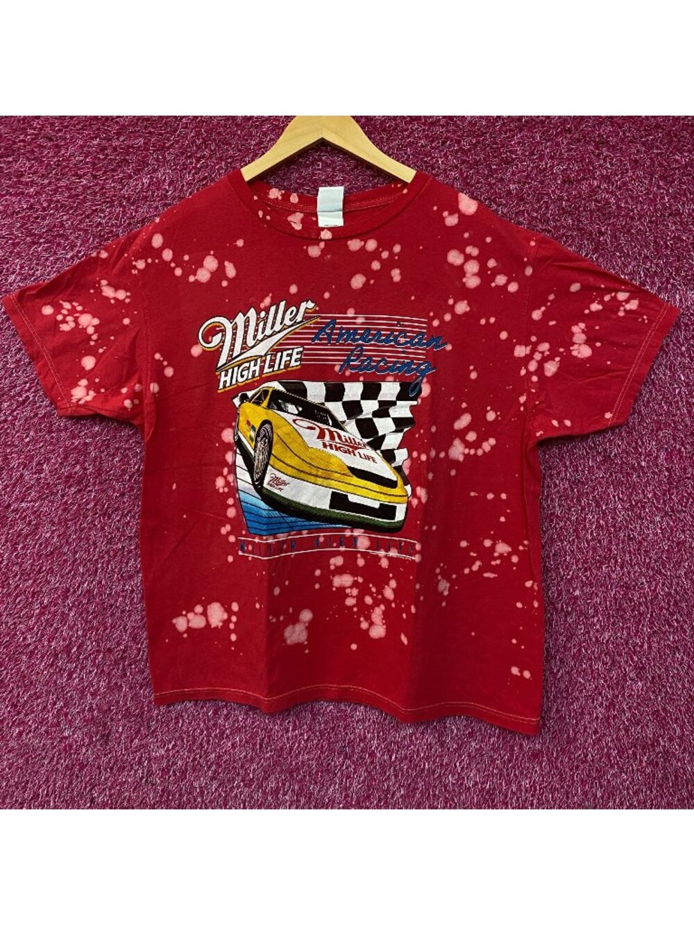 Junk Food Clothing Miller High Life American Racing Graphic T-Shirt Large